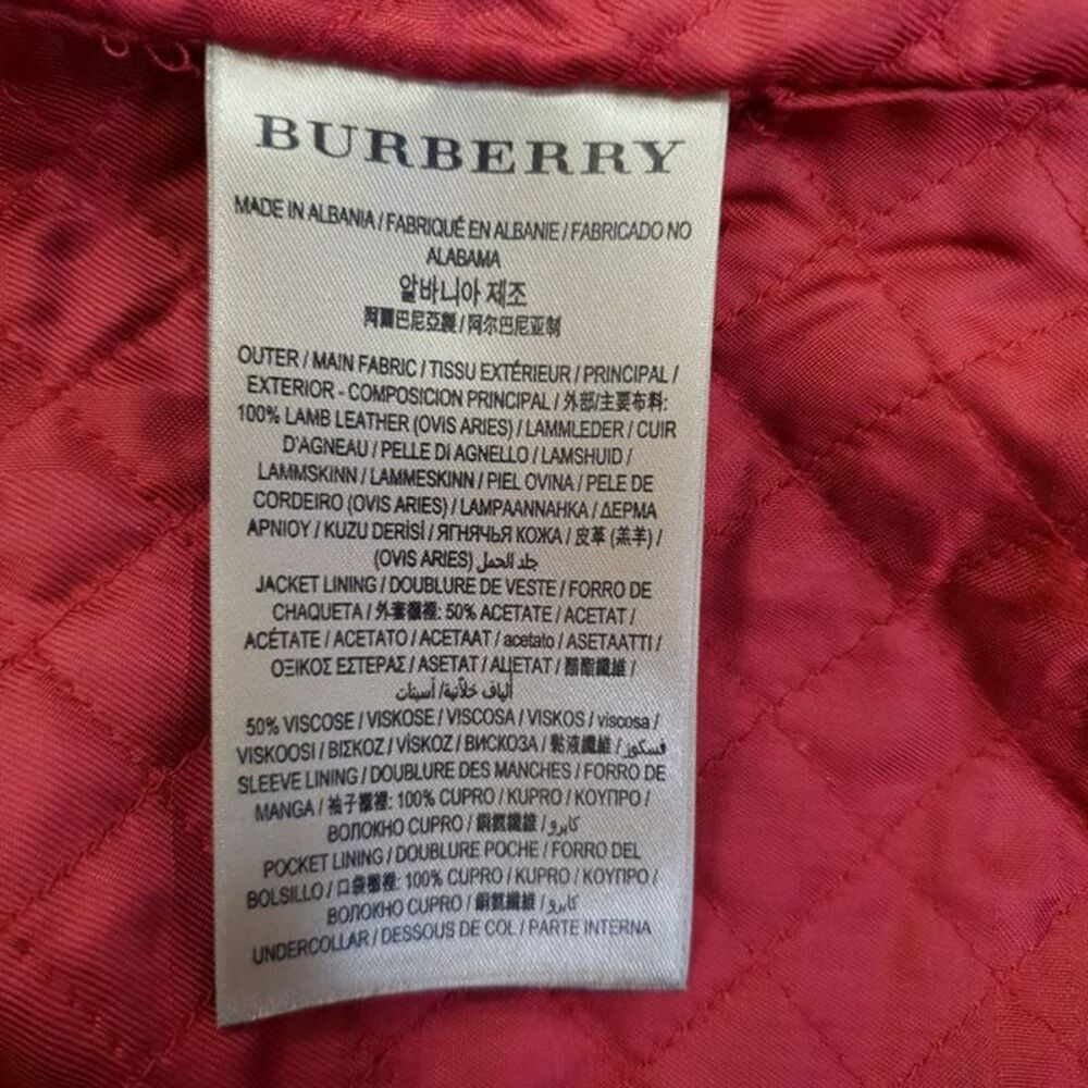 Burberry Quilted Accent Biker Jacket in Black Lamb Leather - Picture 5 of 8